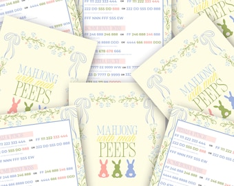 Carta Mahjong di Pasqua / Carta Mahjong Speciale / Mahjong di Pasqua Stampabile / Mahjong con i miei amici / Download immediato