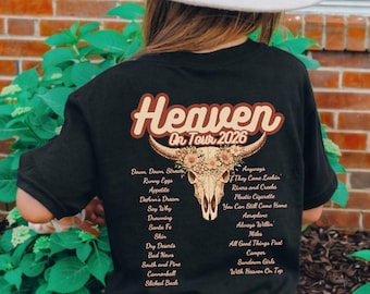 Heaven On Tour 2026 Youth Shirt, Comfort Colors Music Tour Tee, Western Country Concert Outfit, Music Lover T shirt, Trendy Music Fan Gift