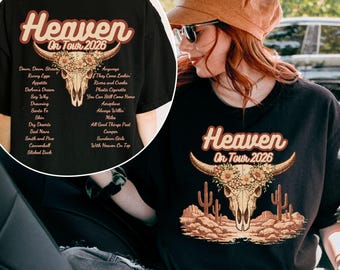 Heaven On Tour 2026 Shirt, Comfort Colors Music Tour Graphic Tee, Country Concert Outfit, Music Lover Merch, Trendy Western Music Fan Gift