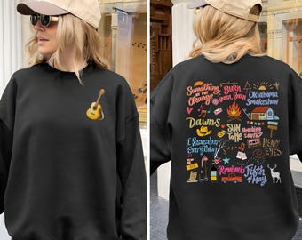 Country Music Sweatshirt, Retro Country Concert Sweatshirt, Western Music Lover Pullover, Nashville Style Graphic Crewneck, Unisex Fan Gift