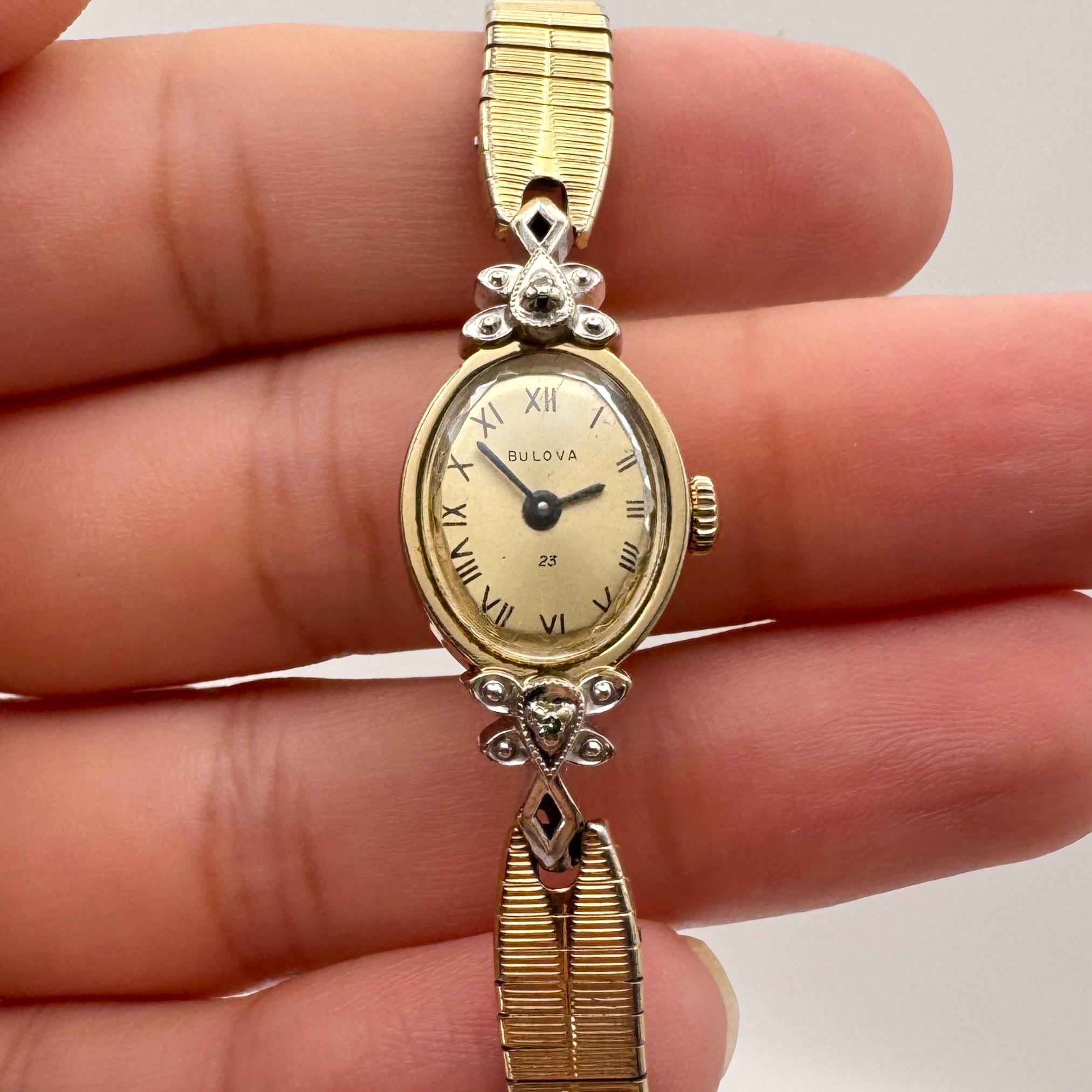 び*と様 ゴールド 手巻き時計 クラシックデザイン10k Bulova アメリカ 10k gold bulova - Etsy 日本