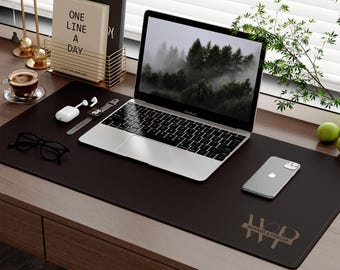 Personalized Leather Desk Mat,Waterproof Mouse Keyboard Pad, Large Mouse Pad, Office Decor,Boyfriend Gift,Boys Gift