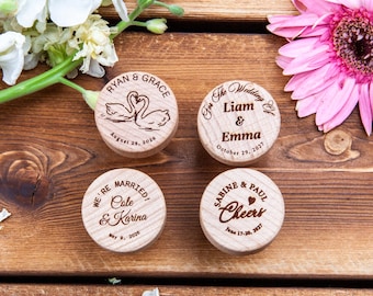 Bouchons de vin personnalisés, Cadeaux de mariage uniques pour invités, Cadeaux nuptiales de douche, Bouchons de vin en bois personnalisés, Cadeaux de fête, En vrac