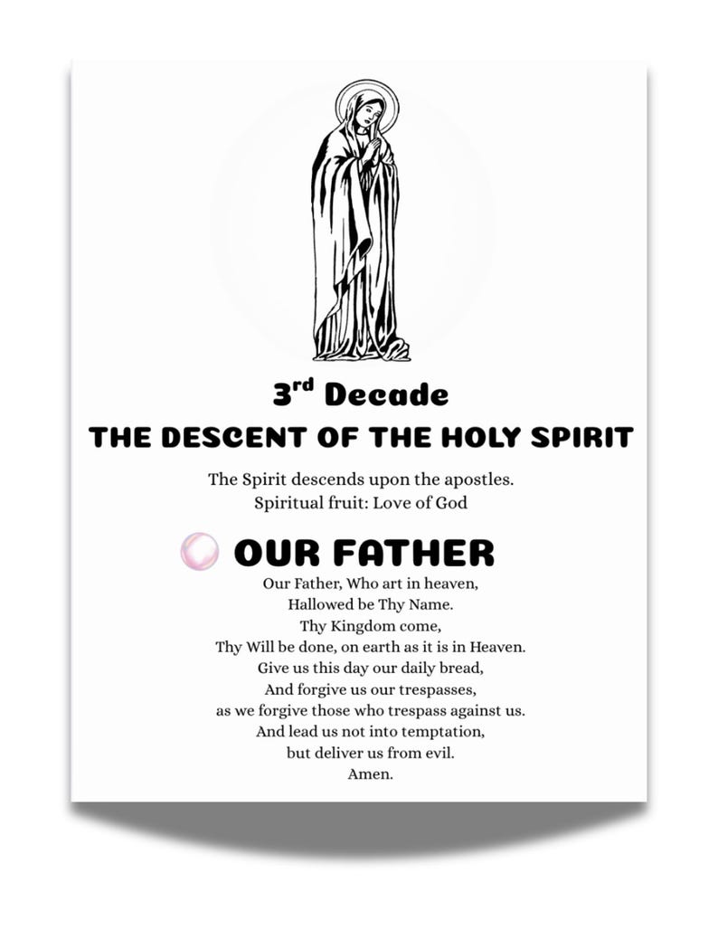 Kids Rosary Guide Printable | Catholic Prayer Book With Mysteries (11 ...