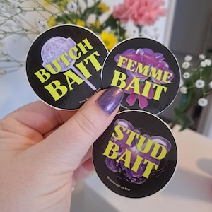 Butch, Stud, and Femme Bait Sticker Pack | Queer LGBTQ+ Pride Set  |  Made in Japan