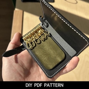 DIY Leather Sewing Small Accessories: Key Case (DIY PDF Pattern)