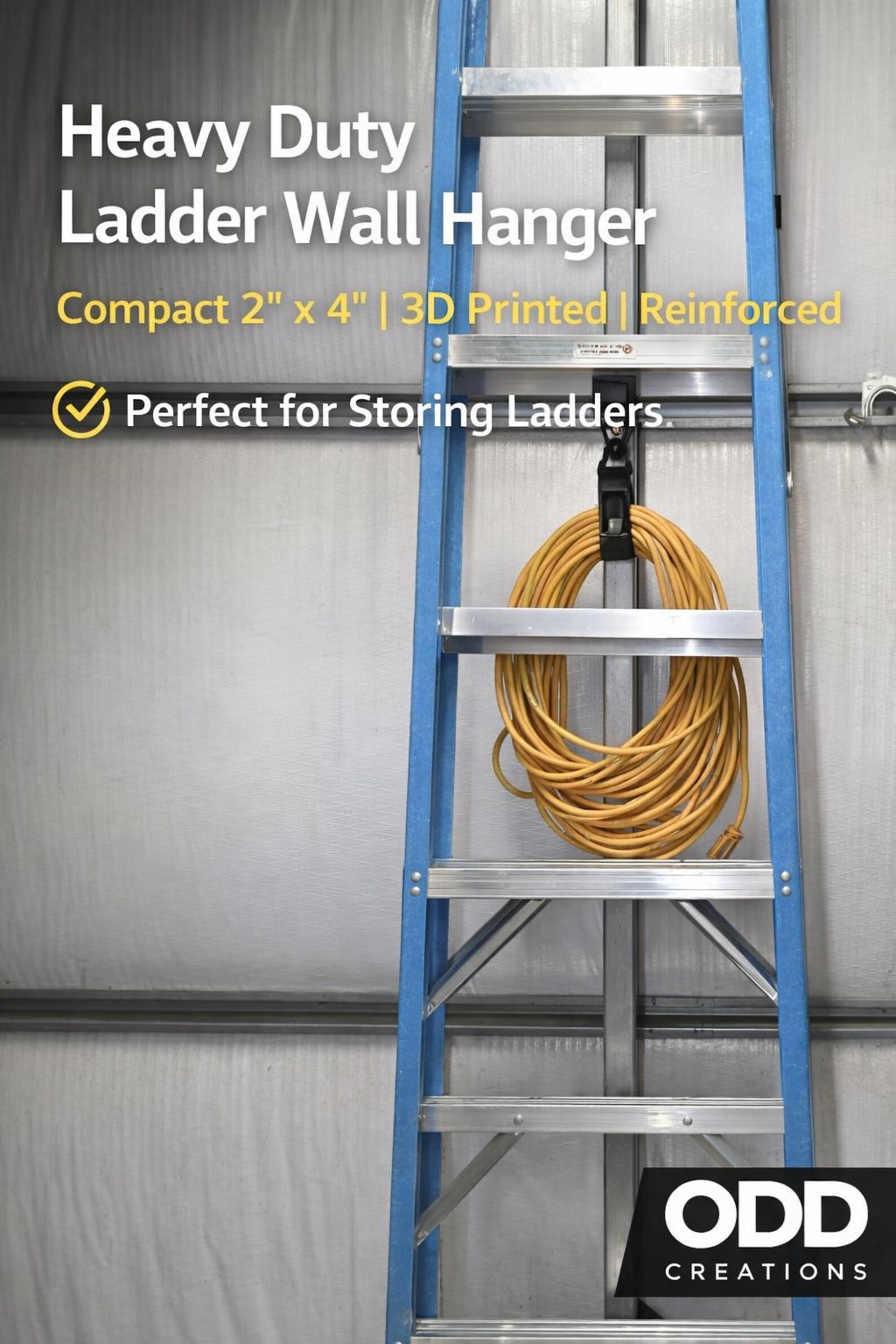 Compact Ladder Rack Multi-pack Heavy-duty Compact Ladder Wall Hanger - Etsy