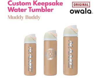 Garrafa de água Owala Freesip Lost Signal Genuine de 710 ml com gravação a laser inclusa, personalizada com gravação a laser, presente para ele ou para ela.