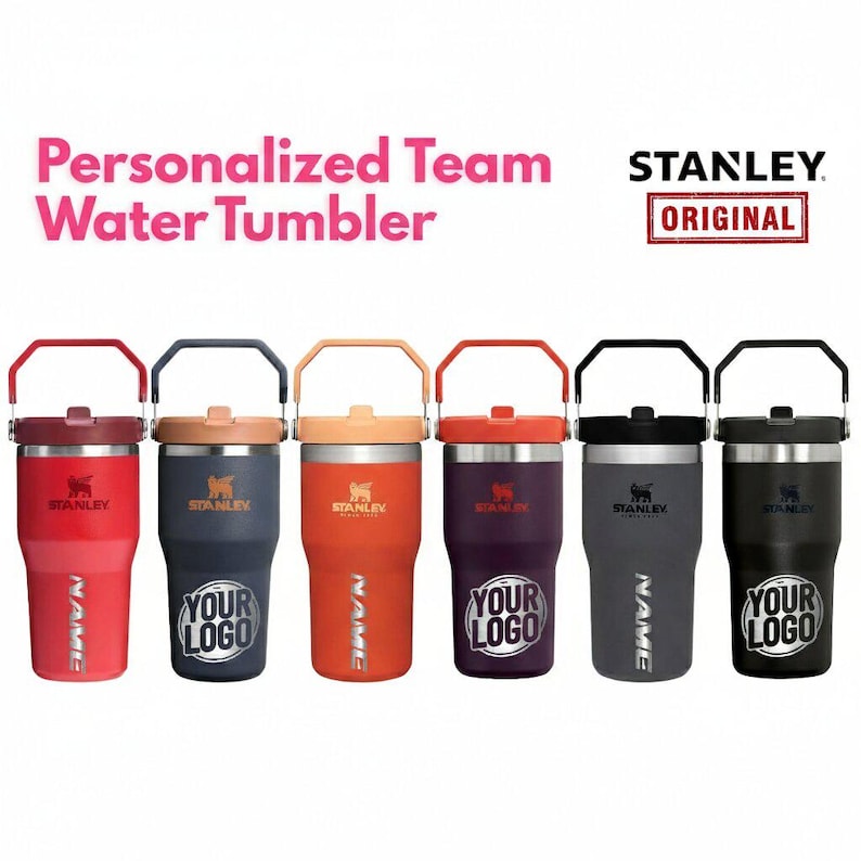 Personalized 20oz Stanley Ice Flow Flip Straw Bottle | Stainless Steel Tumbler | Laser Engraved Travel Cup | Gift for Friend, best for Gym