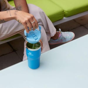 Personalized 20oz Stanley Ice Flow Flip Straw Bottle | Stainless Steel Tumbler | Laser Engraved Travel Cup | Gift for Friend, best for Gym