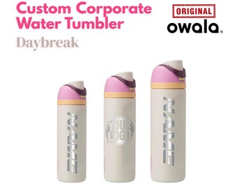 Garrafa de água Owala Freesip Daybreak Genuine de 710ml com gravação a laser inclusa, garrafa de água personalizada com gravação a laser, presente para ele ou para ela.