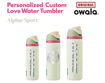 Garrafa de água Owala Freesip Alpine Sport Genuine de 710 ml com gravação a laser inclusa, personalizada com gravação a laser, presente para ele ou para ela.