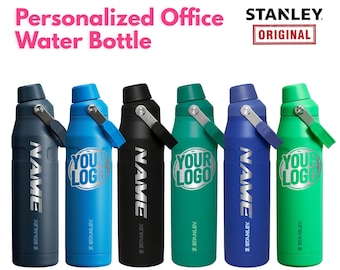 Custom Stanley 36oz Ice Flow Flip Straw Bottle | Stainless Steel Tumbler | Laser Engraved Travel Cup | Gift for Friend, best for Gym