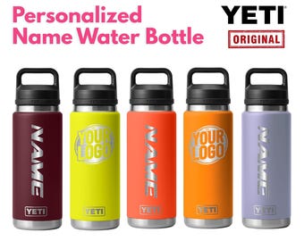 Garrafa Yeti Rambler de 770ml personalizada | Garrafa autêntica com gravação a laser, garrafa com texto personalizado, garrafa com nome personalizado, garrafa em grande quantidade, brinde corporativo