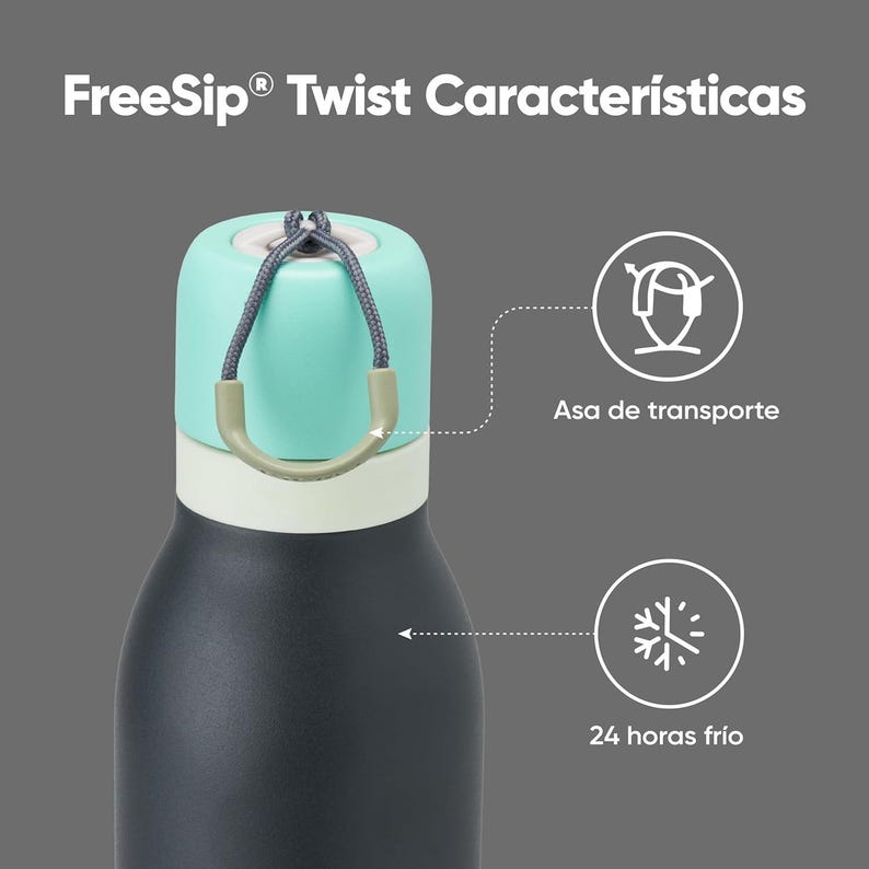 Personalized 18oz Owala FreeSip Twist stainless steel water bottle with laser engraved name, Travel-friendly laser engraved water bottle.