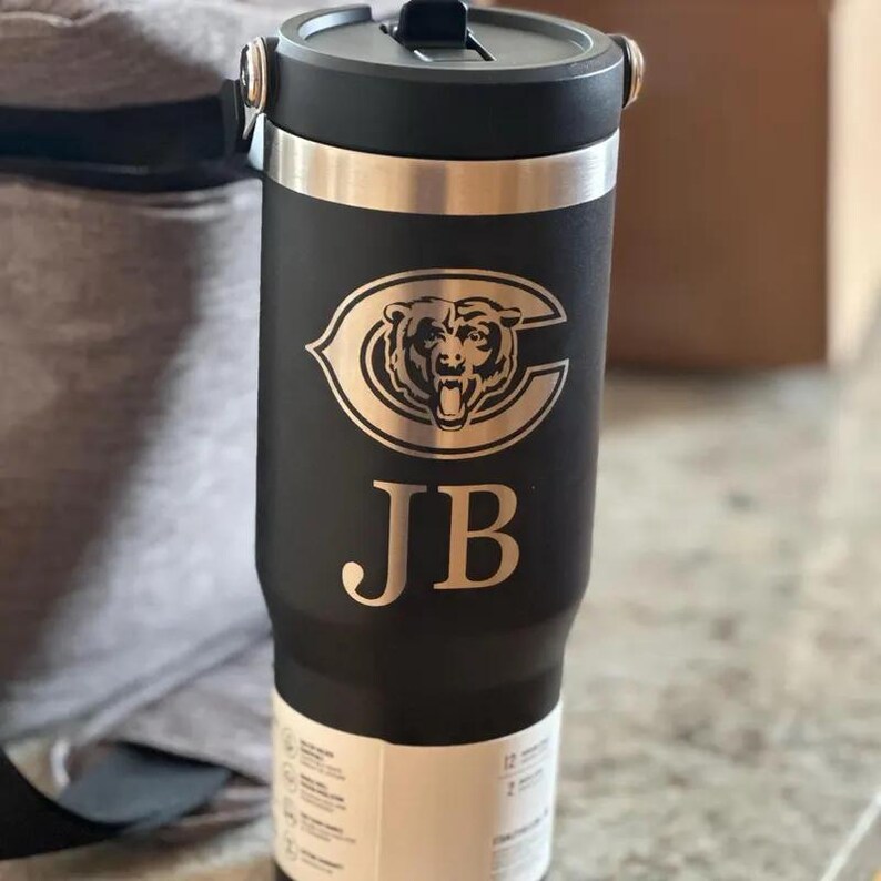 Personalized 20oz Stanley Ice Flow Flip Straw Bottle | Stainless Steel Tumbler | Laser Engraved Travel Cup | Gift for Friend, best for Gym