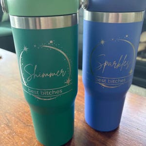 Personalized 20oz Stanley Ice Flow Flip Straw Bottle | Stainless Steel Tumbler | Laser Engraved Travel Cup | Gift for Friend, best for Gym