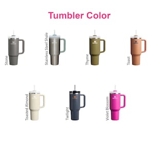 Personlaized Stanley 30oz Name Engraved Laser Engraved Cup Tumbler Custom Laser Engraved Water Bottle 30 oz. and 40 oz. Quencher Name