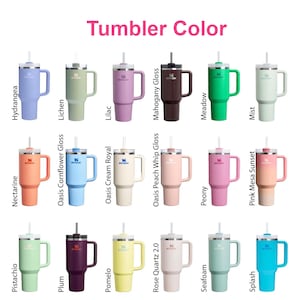 Personlaized Stanley 30oz Name Engraved Laser Engraved Cup Tumbler Custom Laser Engraved Water Bottle 30 oz. and 40 oz. Quencher Name