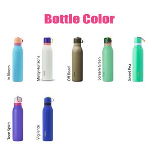 Personalized 18oz Owala FreeSip Twist stainless steel water bottle with laser engraved name, Travel-friendly laser engraved water bottle.