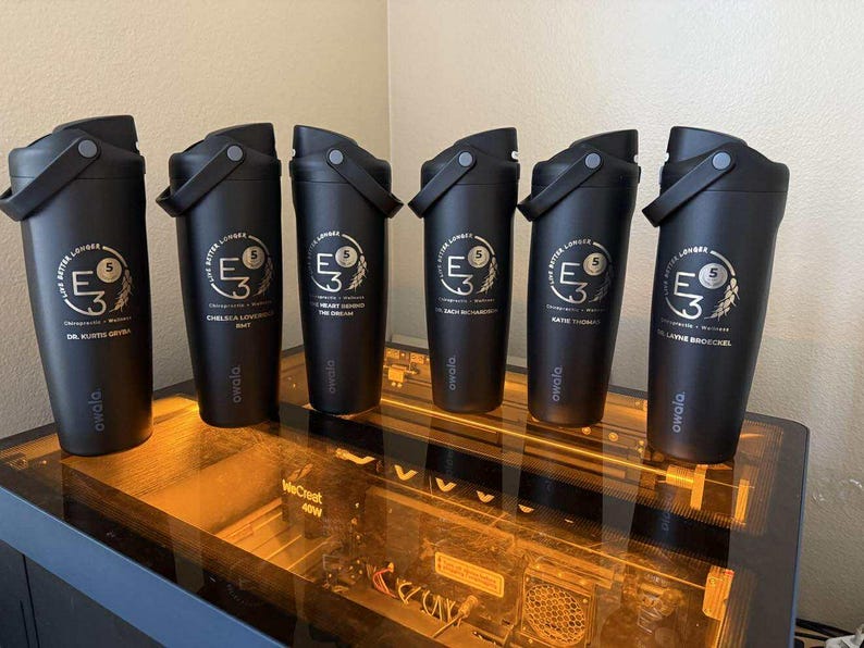 Personalized 18oz Owala FreeSip Twist stainless steel water bottle with laser engraved name, Travel-friendly laser engraved water bottle.