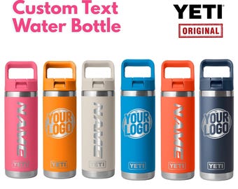 Garrafas YETI Rambler 2.0 de 532ml personalizadas | Garrafa com isolamento a vácuo e gravação a laser | Garrafa de aço inoxidável com tampa de abertura fácil | Presente em grande quantidade.