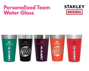 Copo de cerveja Stanley personalizado de 473 ml (16 oz) | Copo empilhável personalizado | Copo térmico de aço inoxidável com gravação a laser, presente ideal para o Dia dos Namorados.