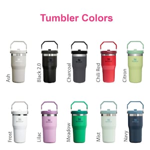 Personalized 20oz Stanley Ice Flow Flip Straw Bottle | Stainless Steel Tumbler | Laser Engraved Travel Cup | Gift for Friend, best for Gym