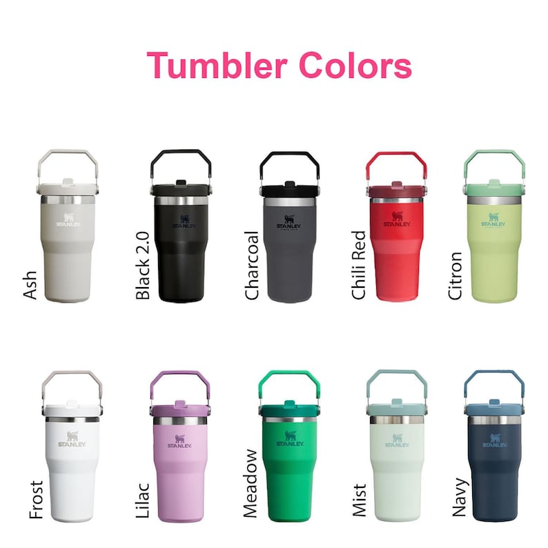 Personalized 20oz Stanley Ice Flow Flip Straw Bottle | Stainless Steel Tumbler | Laser Engraved Travel Cup | Gift for Friend, best for Gym