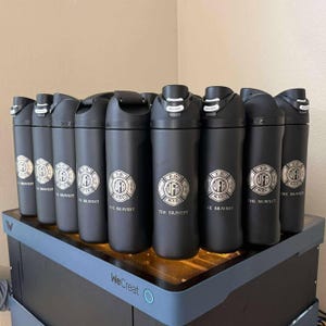Personalized 18oz Owala FreeSip Twist stainless steel water bottle with laser engraved name, Travel-friendly laser engraved water bottle.