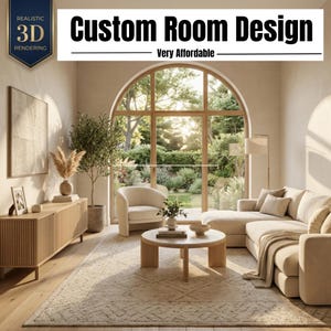Custom Interior Design Service | Realistic 3D Room Rendering Mood Board | Online E-Design Package | Professional Mudroom Bedroom Design