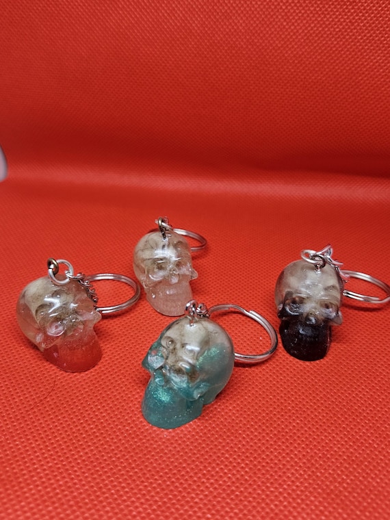 Skull inside skull keychain