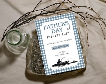 Father’s Day Fishing Invitation, Editable Invite (Digital Download)
