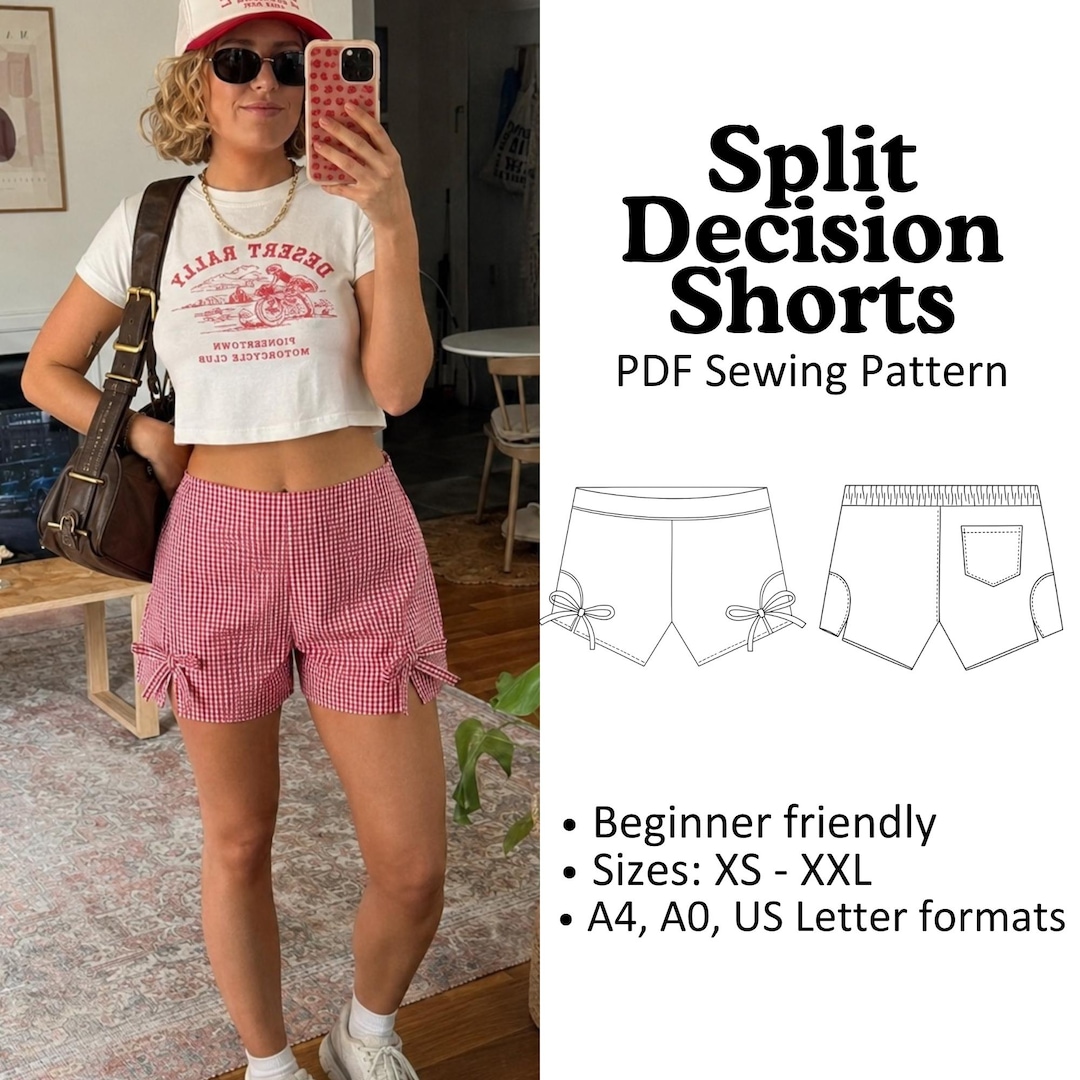 Split Decision Shorts PDF Sewing Pattern | Sizes XS-XXL | Beginner ...