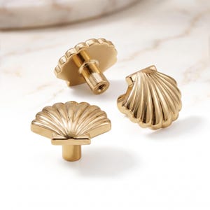 Shell Cabinet Knobs Drawer Pulls Seashell Handles Coastal Home Decor Furniture Hardware Dresser Knobs Kitchen Cabinet Door Pulls