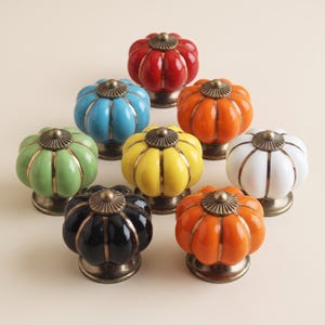 Pumpkin Drawer Knobs Cabinet Pulls Vintage Kitchen Hardware Decorative Furniture Handles Dresser Drawer Pulls Farmhouse Home Decor Upgrade