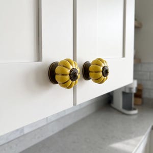 Kürbisförmige Schubladengriffe, Schrankgriffe, Vintage-Küchenbeschläge, dekorative Möbelgriffe, Kommodenschubladengriffe, Landhausstil-Wohndeko-Upgrade Bild 8