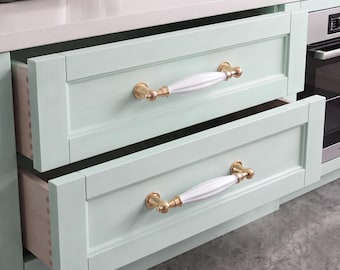 Elegante kastgrepen, ladehandgrepen, keramische meubelbeslag, keukenkastgrepen, dressoirgrepen, decoratieve deurgrepen, huisupgrade