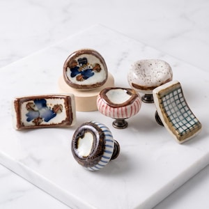 Ceramic Cabinet Knobs Drawer Pulls Unique Furniture Handles Kitchen Cabinet Hardware Dresser Knobs Decorative Door Pulls Home Upgrade