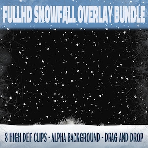 Superposiciones de nevadas realistas: 8 clips cinematográficos en formato ProRes (descarga digital)