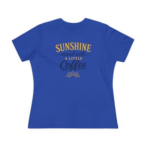 Sunshine Mixed With A Little Coffee Shirt, Coffee Lover Tee, Cute Summer Coffee Tee, Cozy Graphic Shirt, Morning Coffee Shirt, Sunshine Tee afbeelding 14