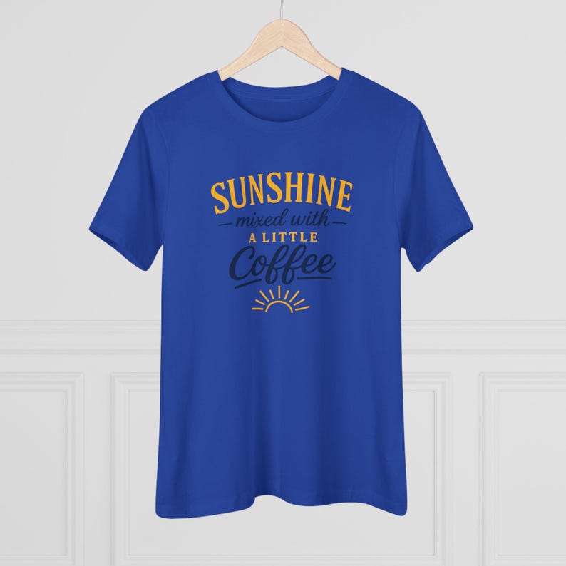 Sunshine Mixed With A Little Coffee Shirt, Coffee Lover Tee, Cute Summer Coffee Tee, Cozy Graphic Shirt, Morning Coffee Shirt, Sunshine Tee afbeelding 10