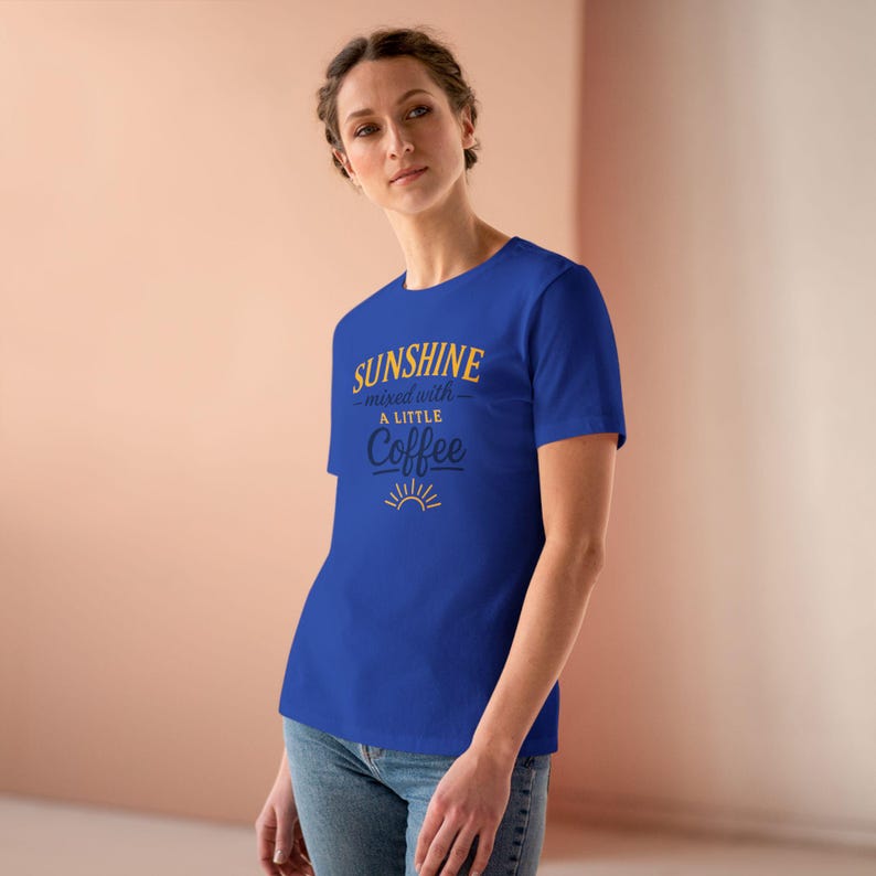 Sunshine Mixed With A Little Coffee Shirt, Coffee Lover Tee, Cute Summer Coffee Tee, Cozy Graphic Shirt, Morning Coffee Shirt, Sunshine Tee afbeelding 6