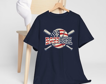 Honkbalshirt patriottisch, VS honkbalt-shirt, honkbalshirt Amerikaanse vlag, 4 juli shirt, honkbal moeder vader tee, wedstrijddag shirt