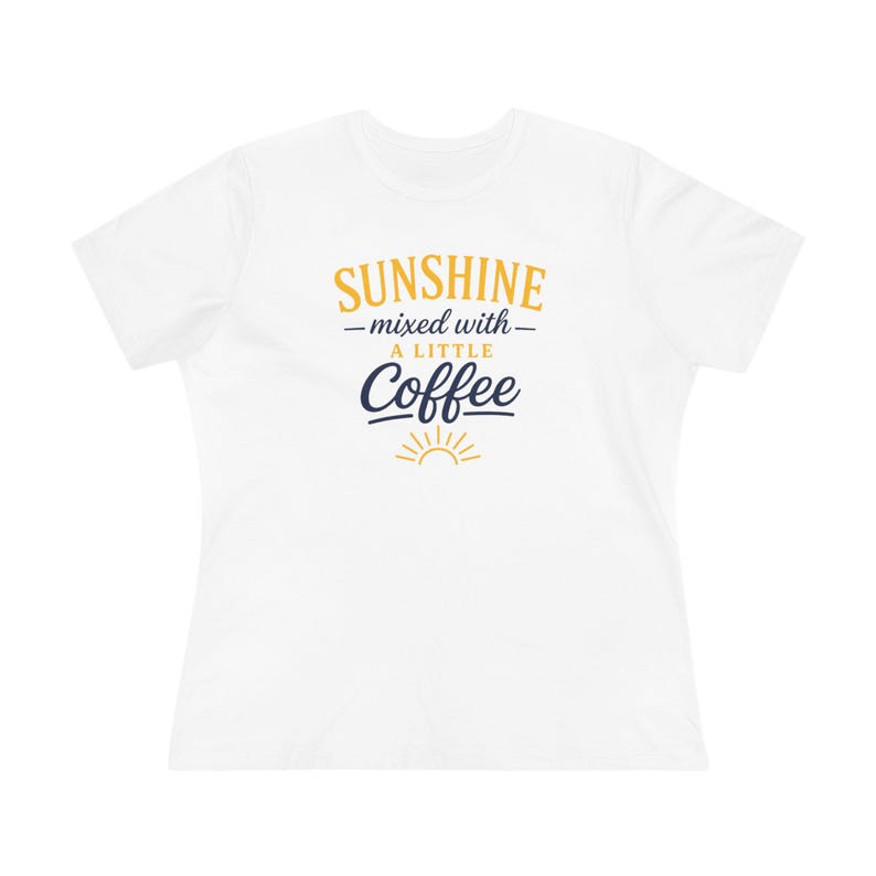 Sunshine Mixed With A Little Coffee Shirt, Coffee Lover Tee, Cute Summer Coffee Tee, Cozy Graphic Shirt, Morning Coffee Shirt, Sunshine Tee afbeelding 13