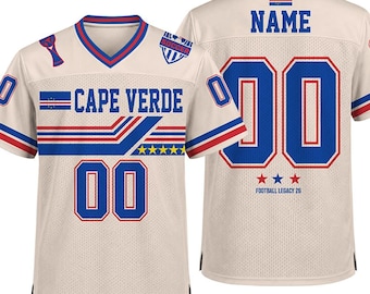 Custom Cape Verde Soccer Jersey Shirt, Retro Cape Verde Football Tee, World Cup 2026 Fan Gift