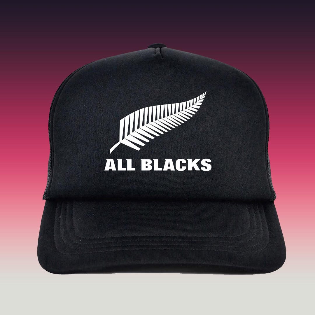 All Blacks New Zealand National Rugby Team Printed Logo Hat Adjustable ...