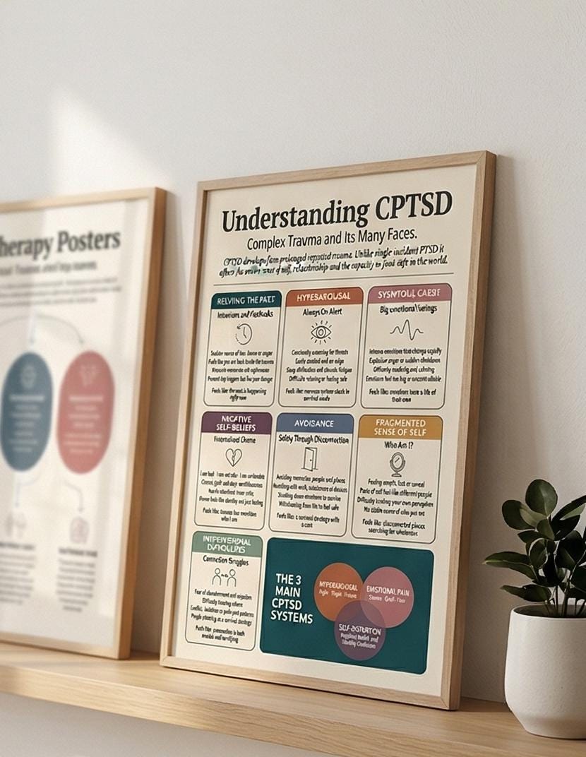CPTSD Symptoms Poster | Complex Trauma Psychoeducation Print (A2 ...