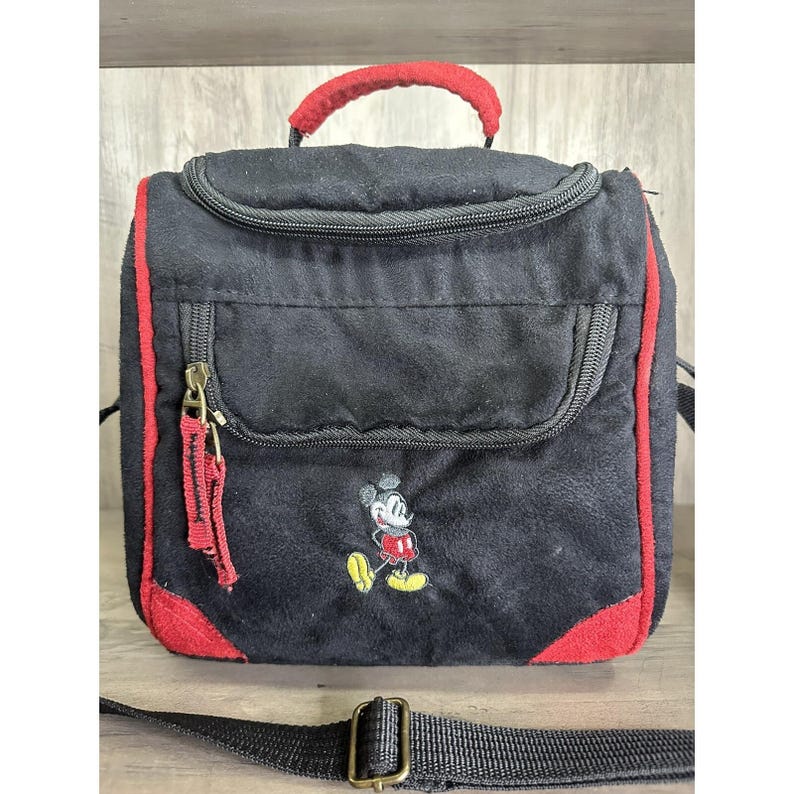 Disney Shopping VINTAGE Mickey Mouse geborduurde lunchtasdoos tweedehands afbeelding 1