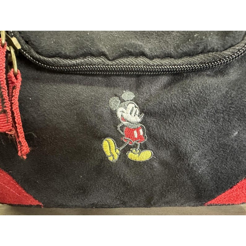 Disney Shopping VINTAGE Mickey Mouse geborduurde lunchtasdoos tweedehands afbeelding 2